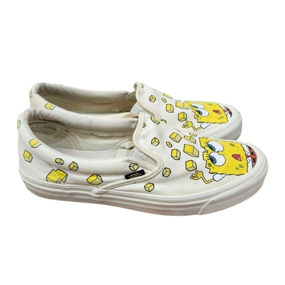 RARE SpongeBob Square Pants X Vans Vault Slip On Shoes Men’s Sz 10.5/W 12 - Picture 3 of 11